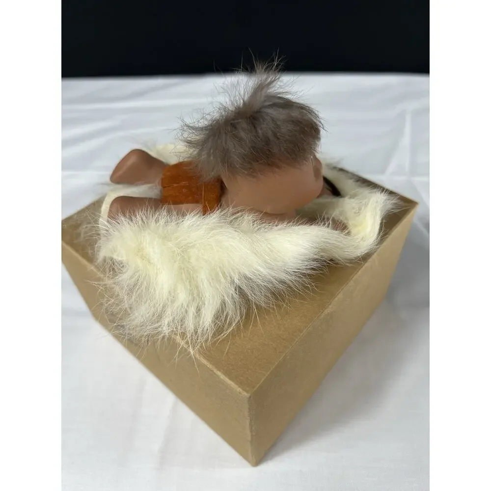 Vintage Border Rose Baby 3 Navahi Doll with Fur Wrap Native American Style